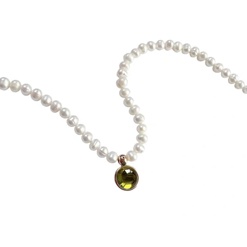 Colliers en pierre porte-bonheur pour femmes, chaîne de clavicule, pierre de naissance