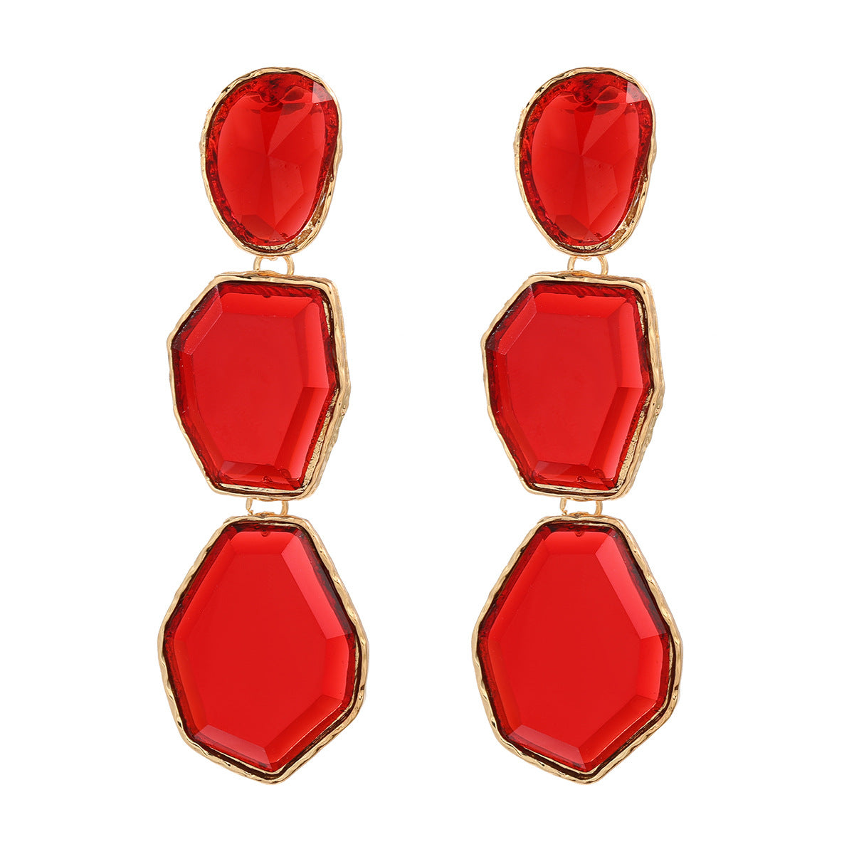 Women's Trendy Geometric Alloy Resin Bohemian Party Earrings
