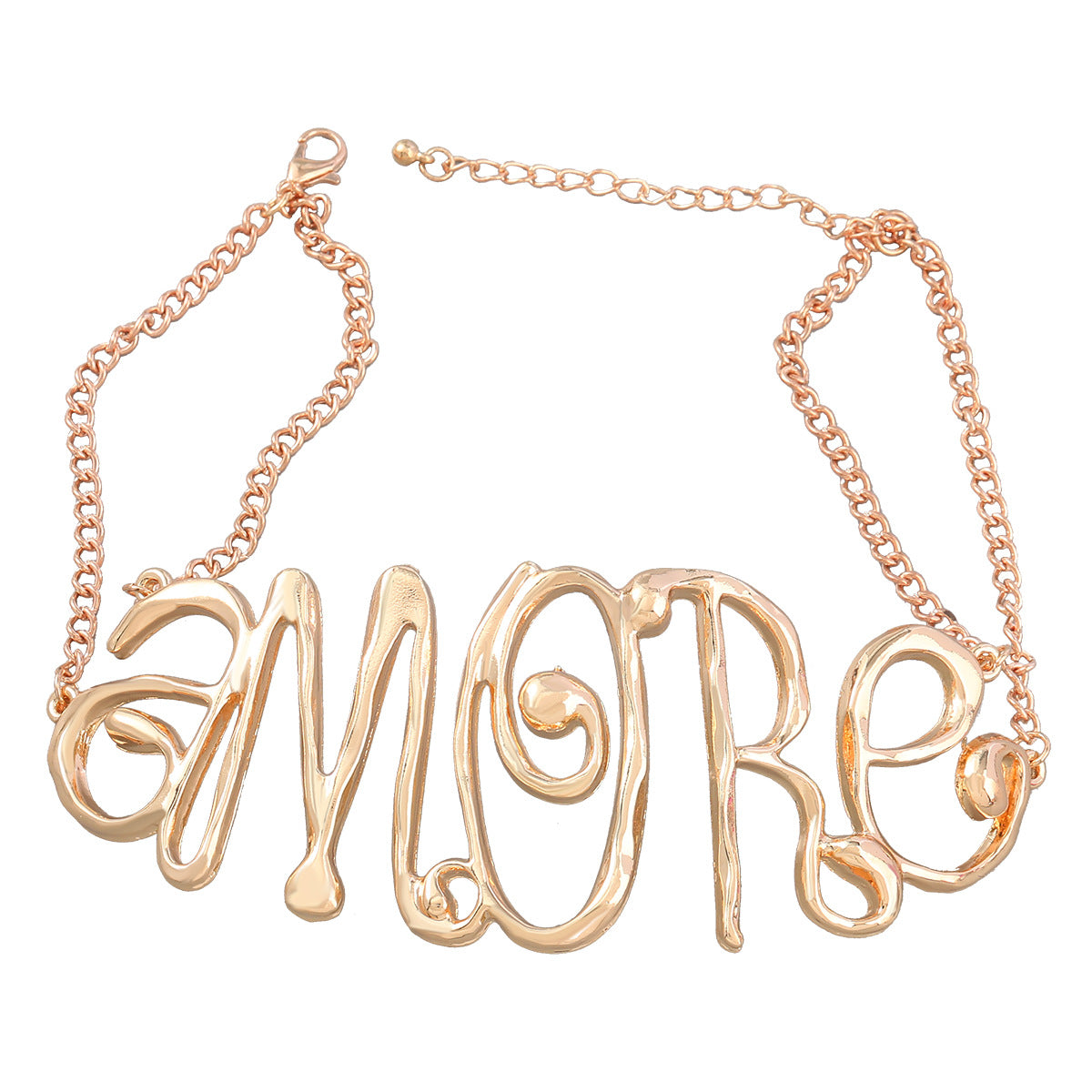 Women's Trendy Alloy Flower Letter For Vintage Necklaces