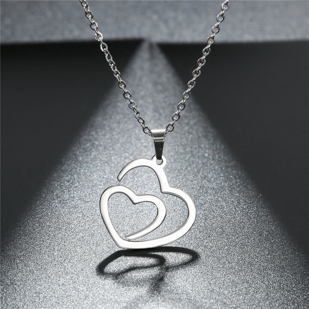 Pendentif en acier inoxydable titane plaqué or colliers mère