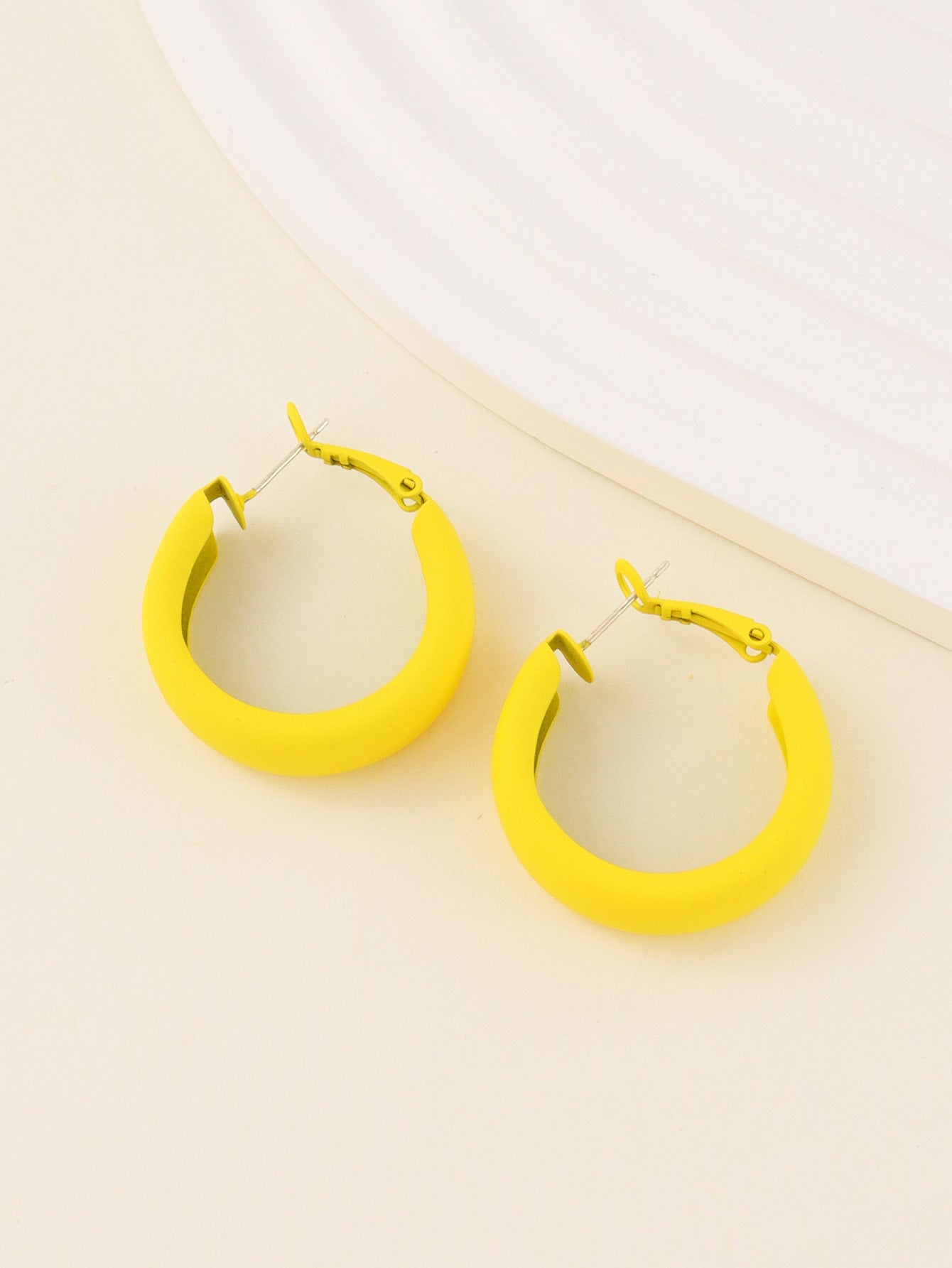 Color Circle Personality Shaped Trendy Cute Colorful Sweet Graceful Fashionable Stud Earrings