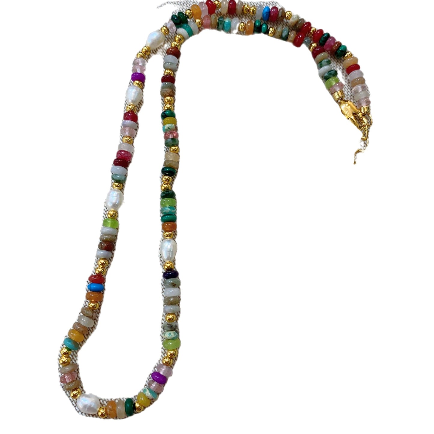 Colliers de minorité de luxe légers en pierre perlée de glaçure colorée de perle