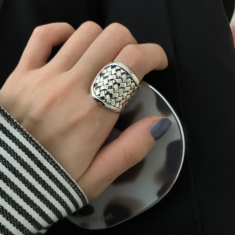 Offene Hip-Hop-Ringe im Retro-Stil für Damen mit eleganter Skala