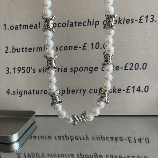 Colliers de perles de style hip hop pour garçons et femmes