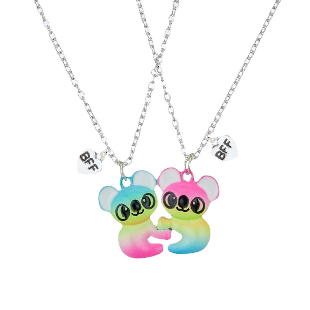 Koalas colorés bon ami colliers de mode mignons