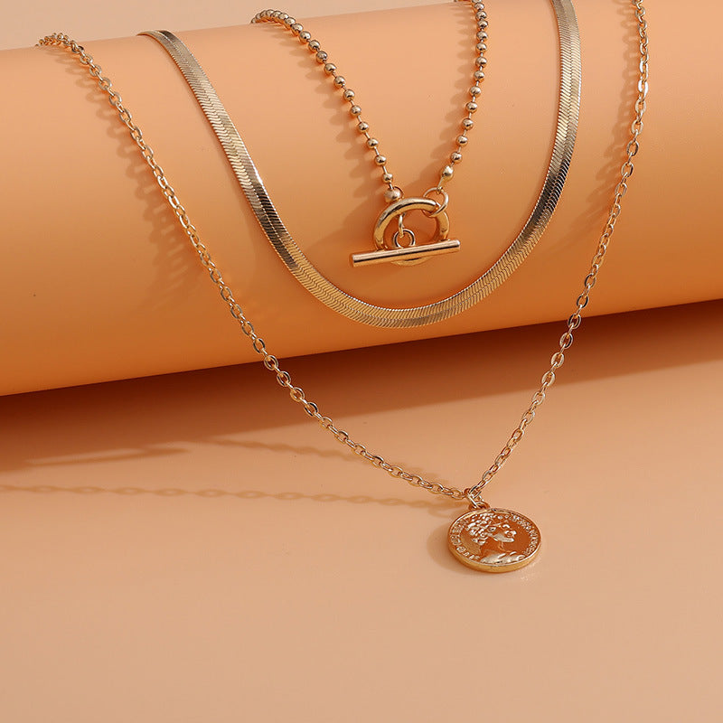 Interest Light Luxury Personality Fashion Chain Like Flat Necklaces
