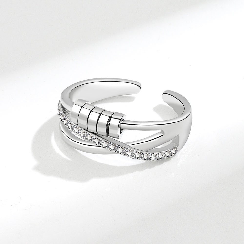 Women's Rotatable Rotating Personality Round Open Rings
