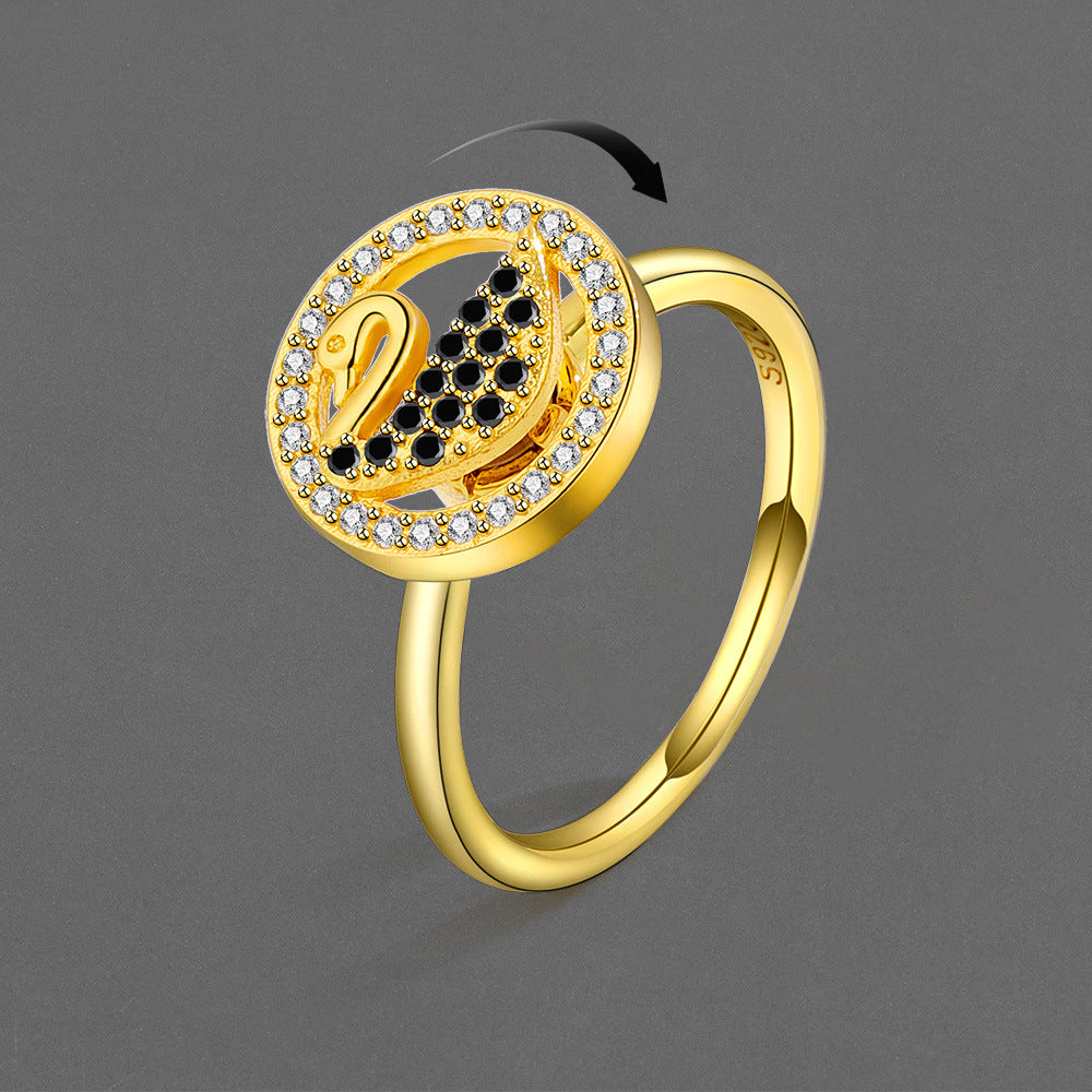 Goose Spinning Personality Minimalist Elegant Design Rings