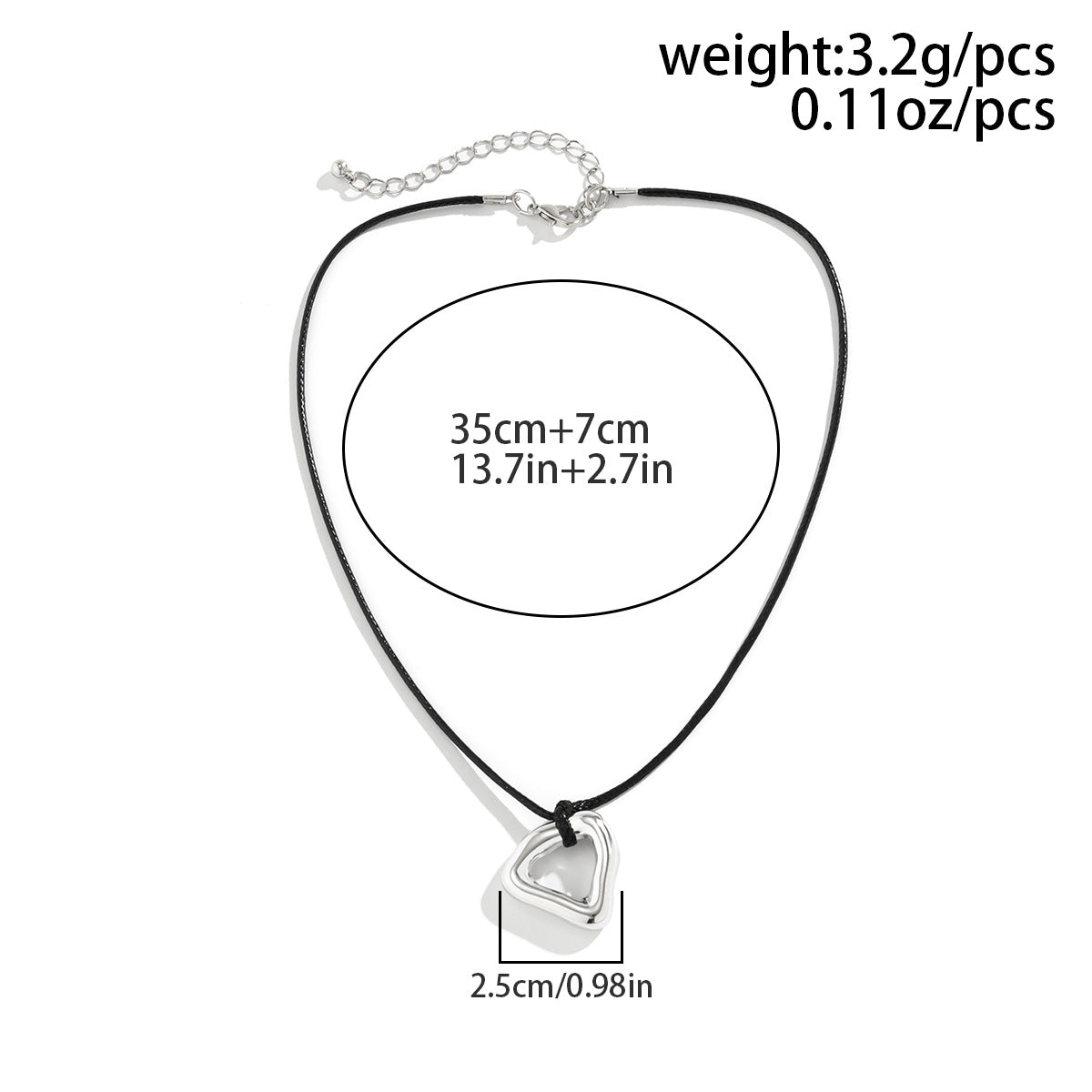 Colliers à pendentif ajourés en forme de cœur géométrique Simple, ornement