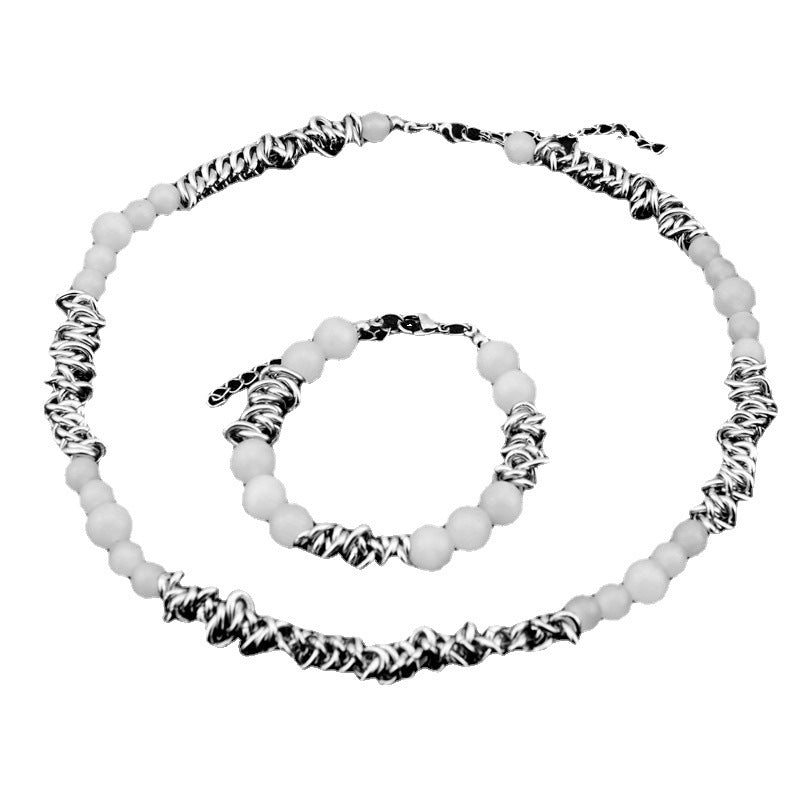 Kette aus Titanstahl, neutral, übertrieben, personalisierte Pullover-Halsketten