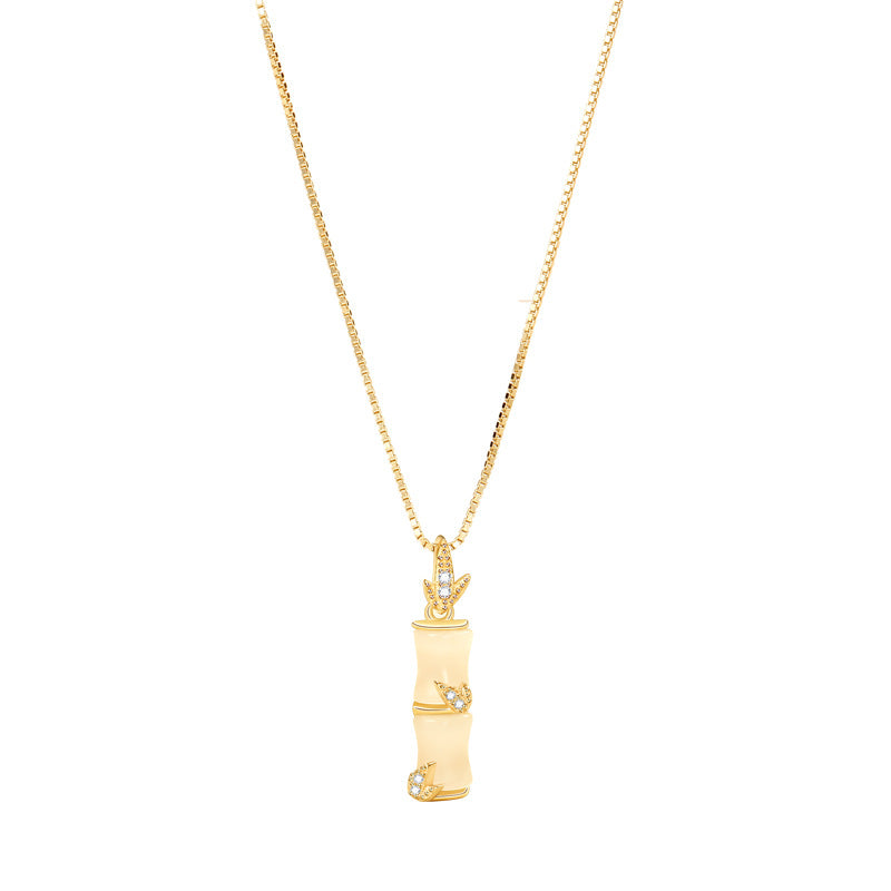 Women's Live Bamboo Sterling Sier For Affordable Luxury Style Pendant Necklaces