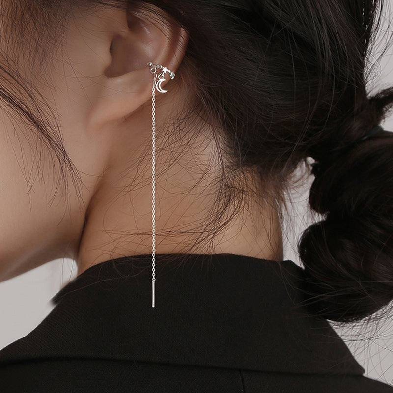 Boucles d'oreilles élégantes de Style coréen pour femmes, Design suspendu étoile et lune