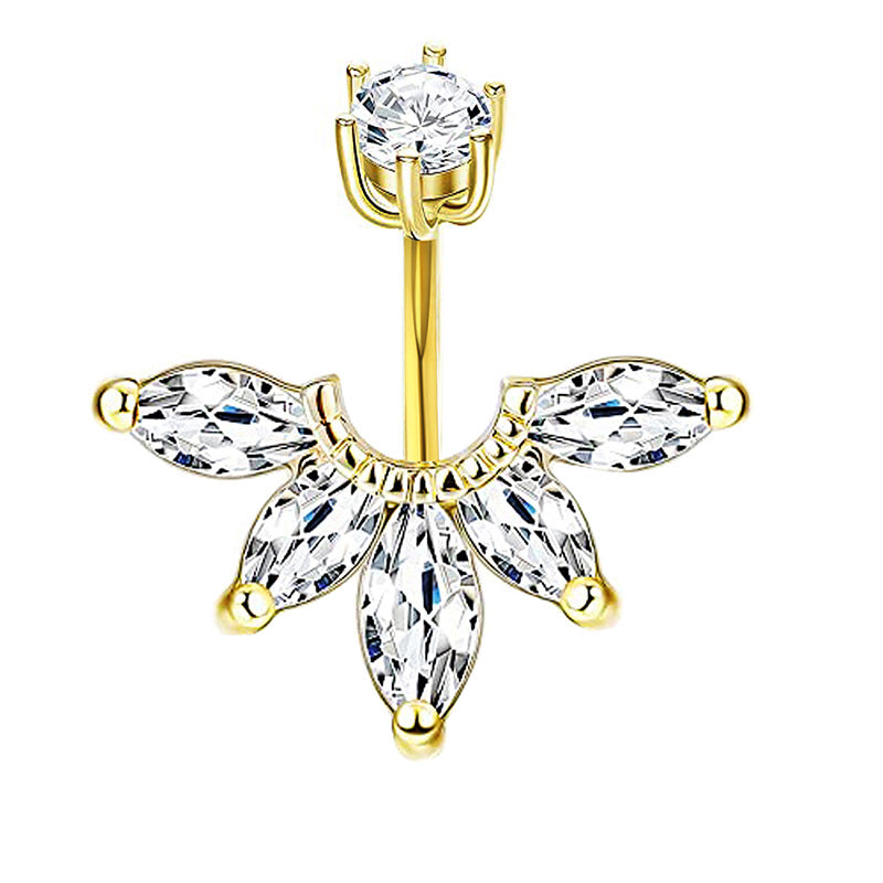 Zircon Navel Human Body Piercing Piece Rings
