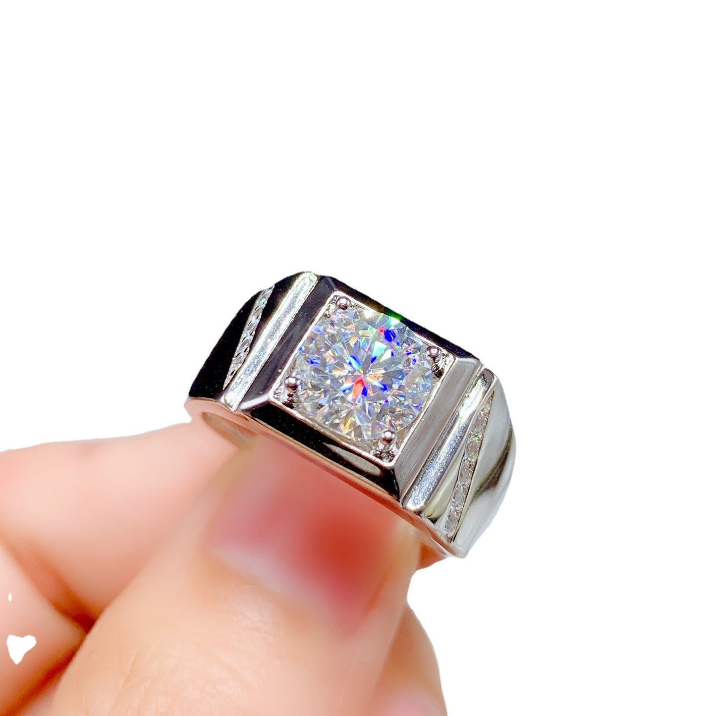 Plated Simulation Diamond Engagement Open Eight Hearts And Rings