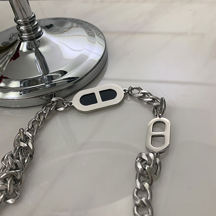 Women's & Men's & No Fading Exaggerated Thick Chain Black For Necklaces