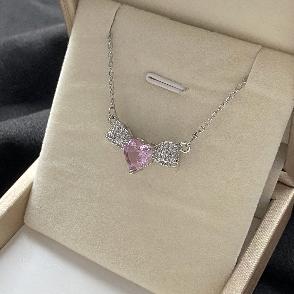 Micro Inlaid Zircon Flower Short Style Versatile Necklaces