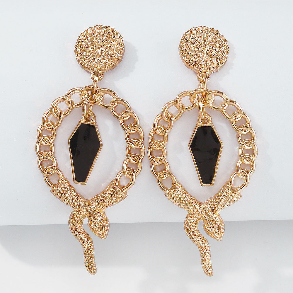 Halloween Exaggerated Dark Eccentric Personality Design Earrings