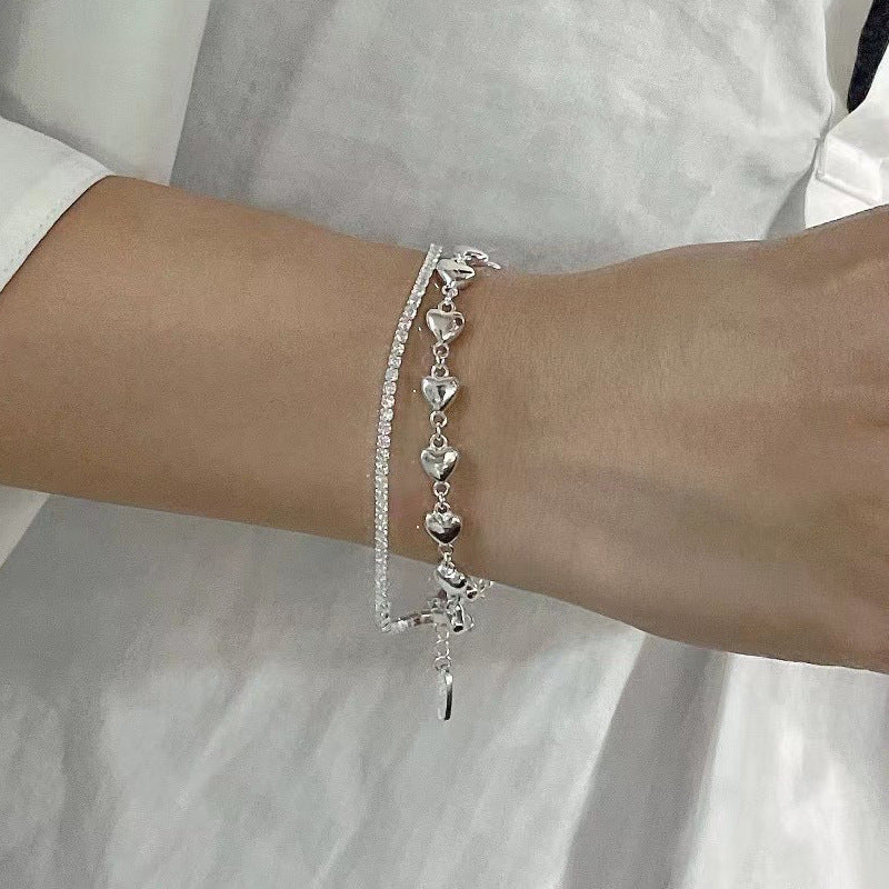 Zircon Simple Personality Affordable Luxury Twin Bracelets