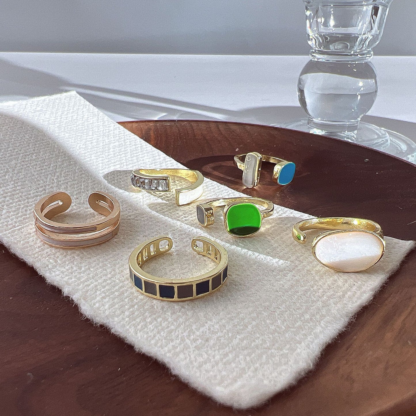 Design High-grade Light Luxury Open Adjustable Rings