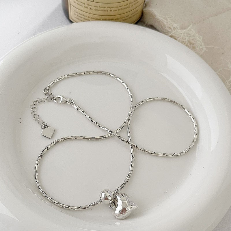 Peach Heart Pendant Female Personality Ornament Simple Three-dimensional Necklaces