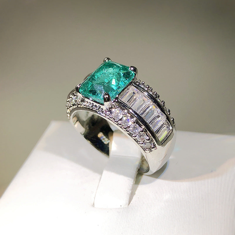 Inlaid Artificial Cultivation High Carbon Quality Princess Rings