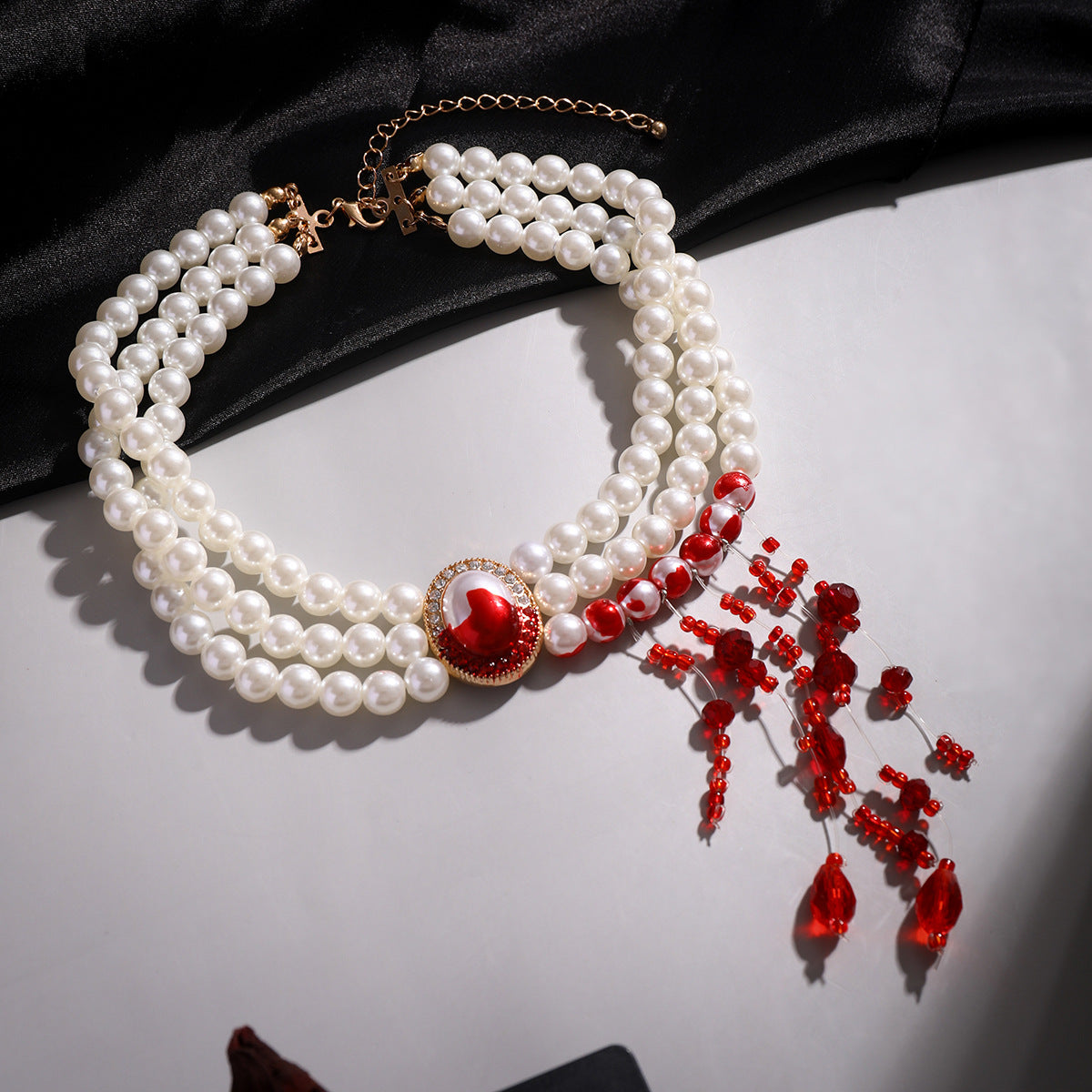 Beaded Halloween Imitation Pearl Collar Vintage Necklaces