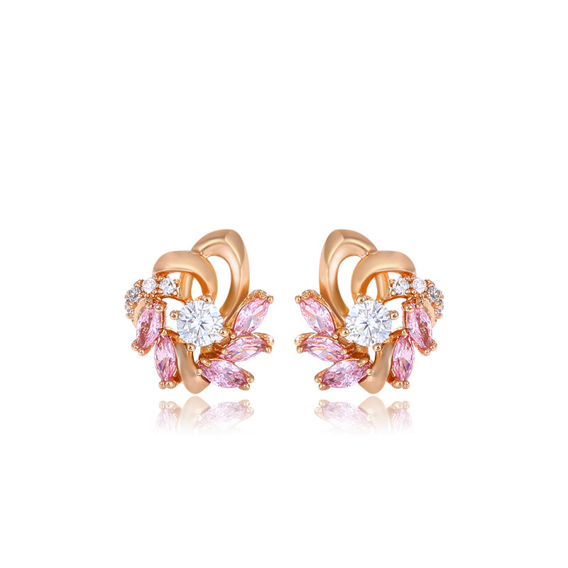 Schmuck-Nische hochwertige Blumen-weibliche leichte Luxus-Ringe