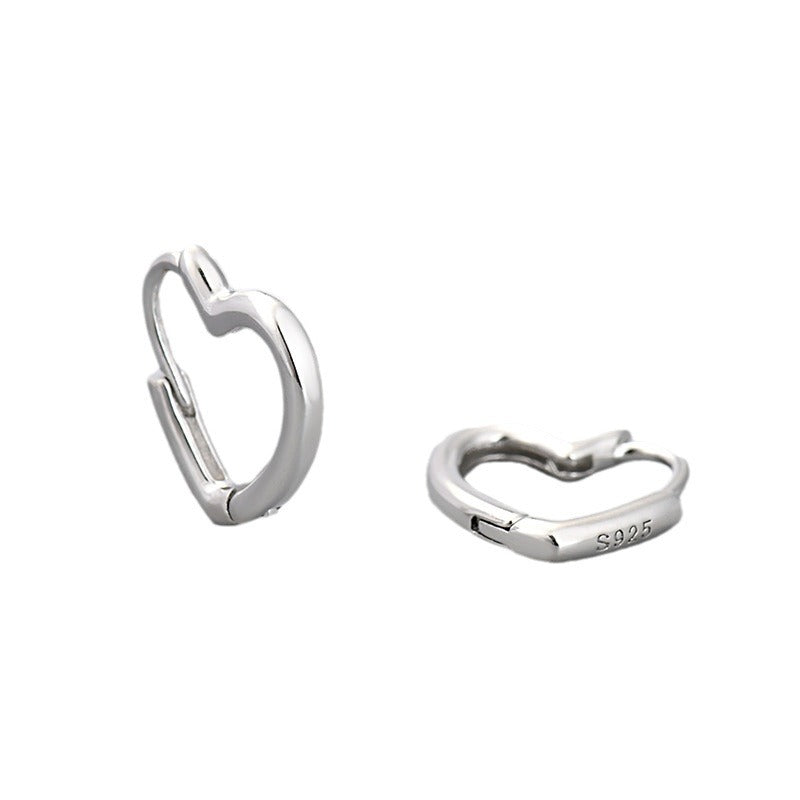 Women's Heart Clip Glossy Simple Daily Personalized Cold Rings
