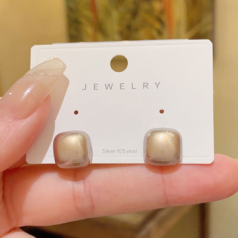 Festive Geometric Small Square Pearl Fashionable Light Rings