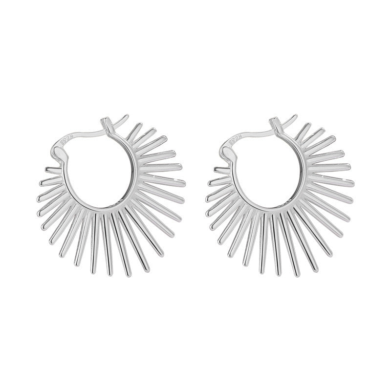 Women's Geometric Scallop Exaggerated Sunflower Line Trendy Earrings