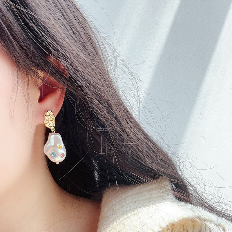 Aesthetic Magazine Touching Worker Baroque Colorful Crystals Earrings