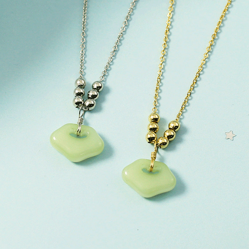 Serrure de sécurité en jade de luxe pour femmes, artistique et colliers