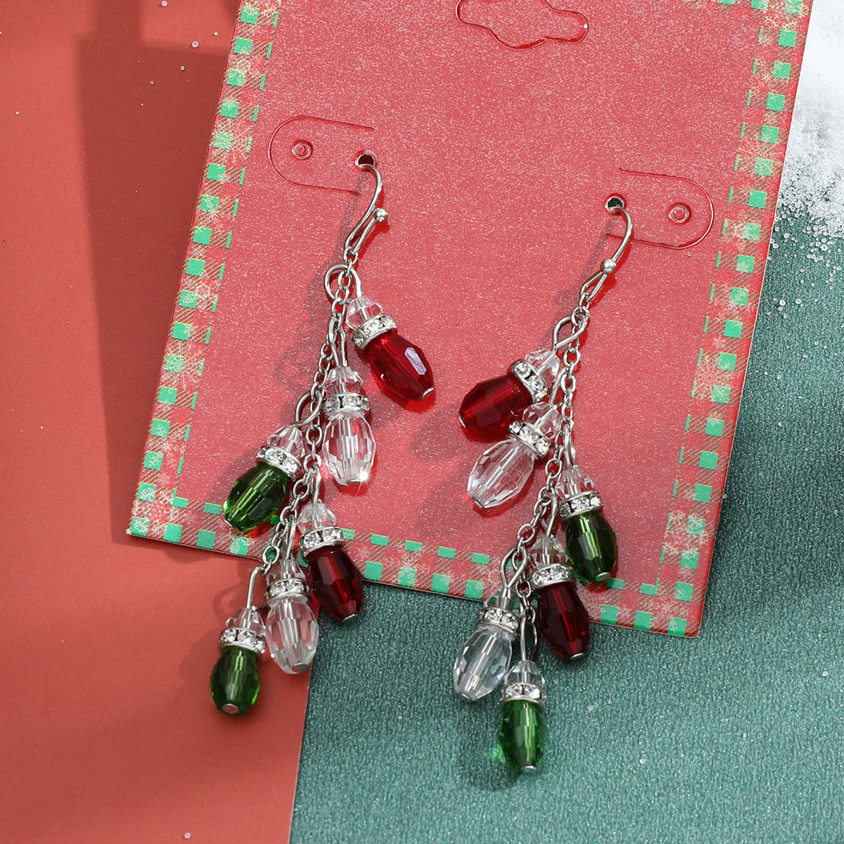 Cute Fashion Alloy Dripping Elk Snowflake Ear Earrings