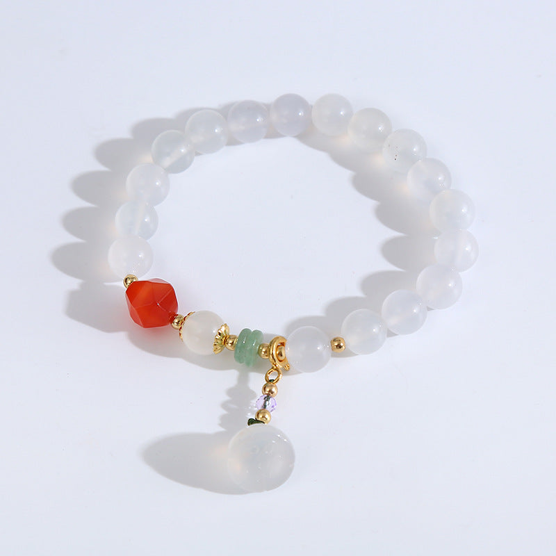 Retro einfache geometrische Achat-Ethno-Lotus-Armbänder