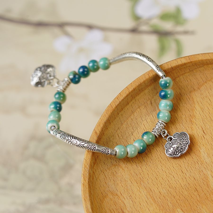Handmade Ceramic Mori Style Female Ethnic Bracelets