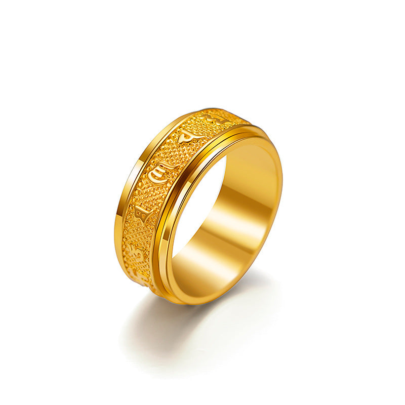 Damen & Herren & Boutique Vietnam Placer Gold Craft Ringe