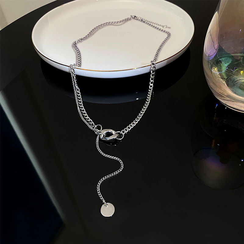 Chaîne de couture pour femmes, colliers de niche au Design avancé