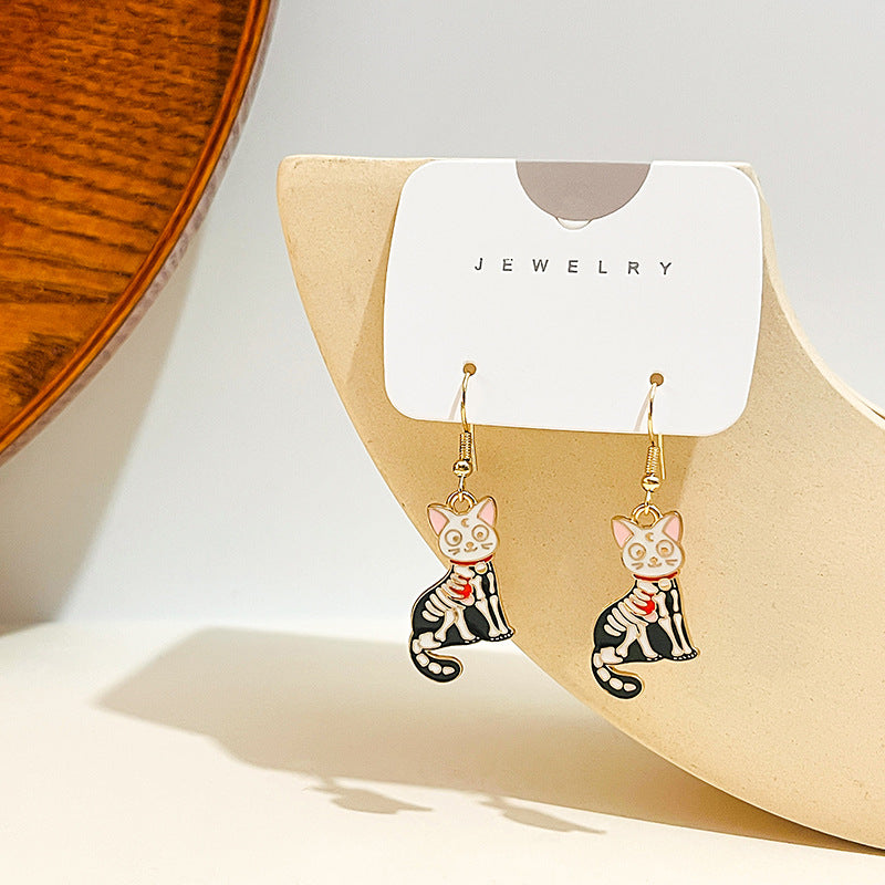 Cartoon Halloween Trendy Cool Funny Personality Animal Earrings