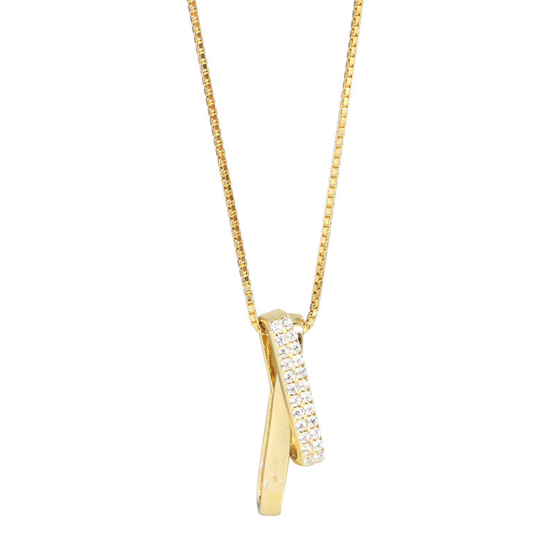 Women's Sterling Sier Geometric Buckle Simple Clavicle Chain Necklaces