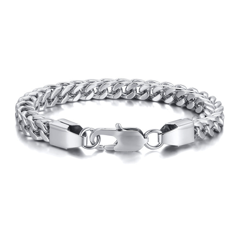 Men's Hip Hop Stainless Steel Personalized Thick Bracelet