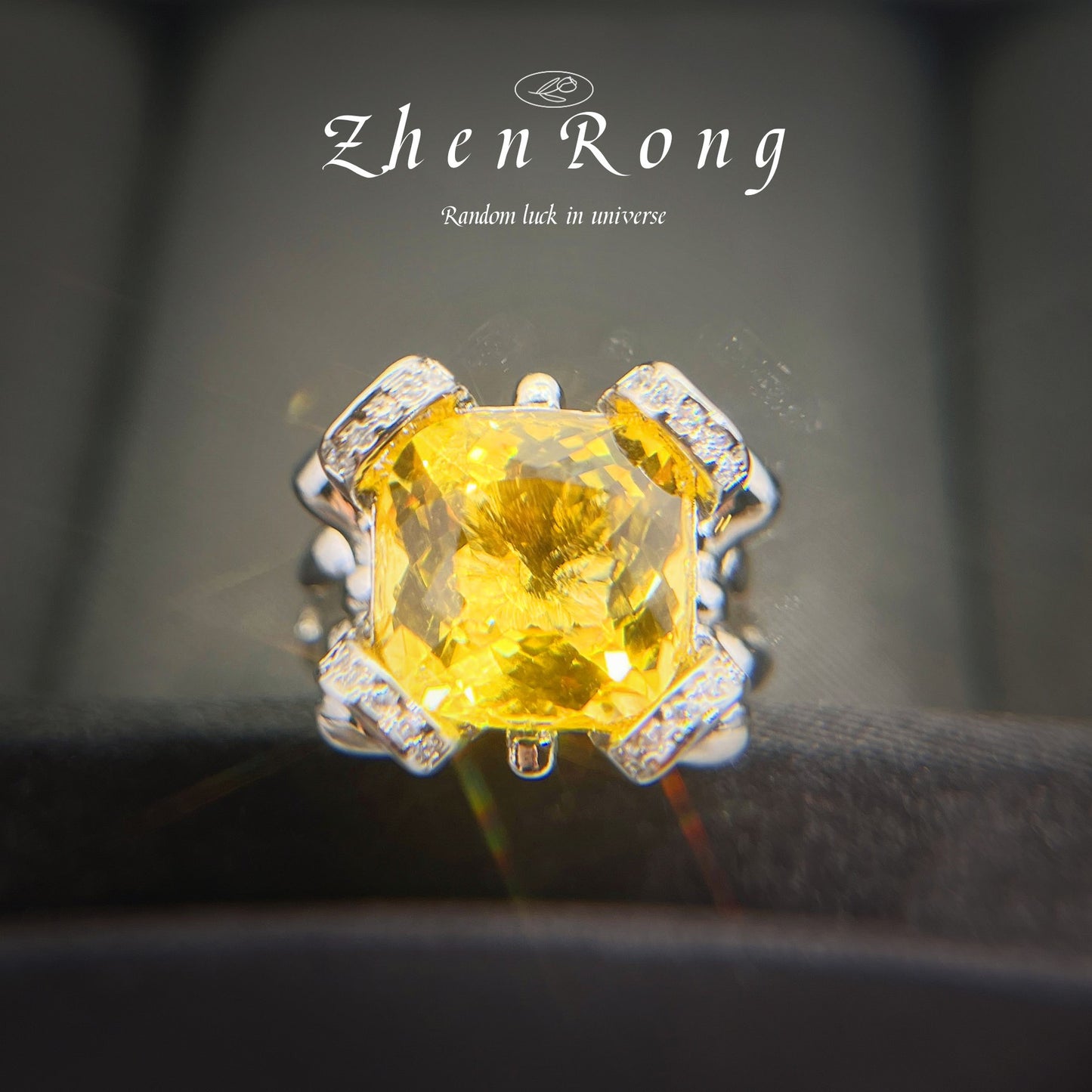 Topaz Blue Large Carat Emerald Split Diamond Amethyst Yellow Rings