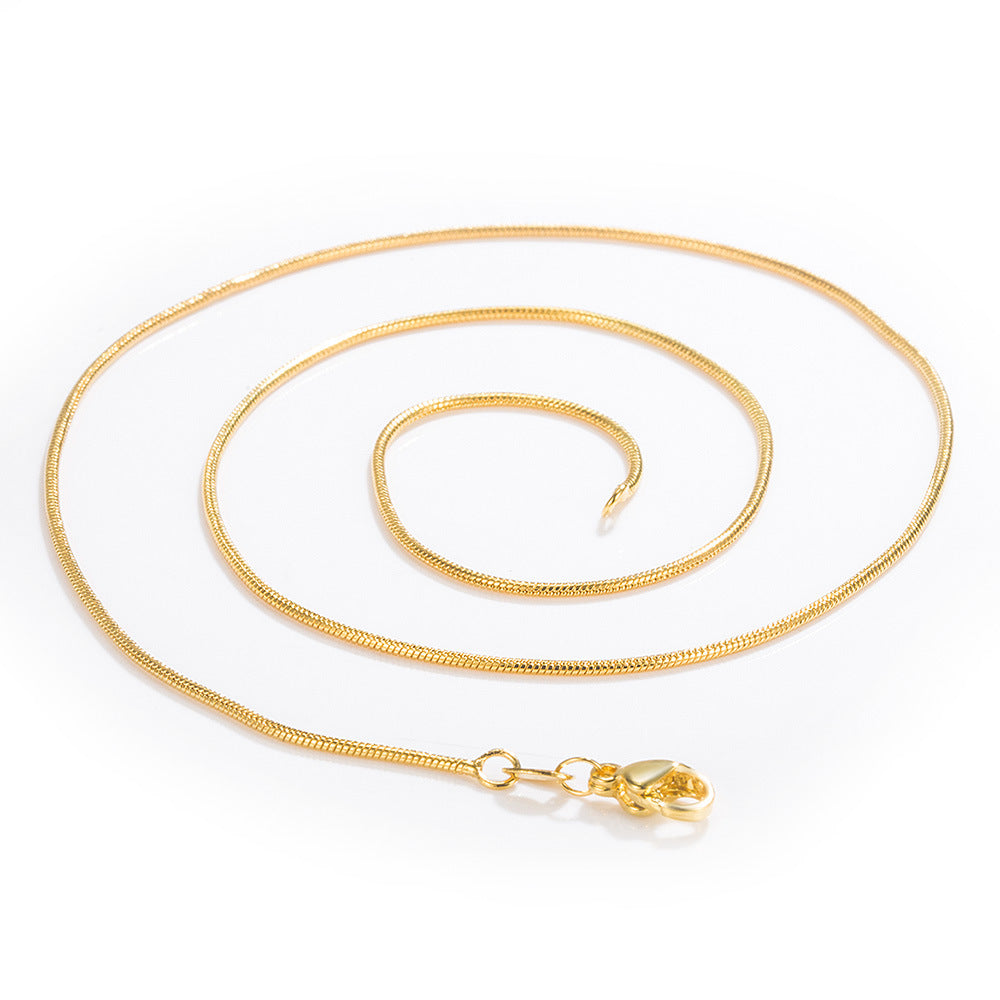 Women's Electroplated Jewelry Snake Bone Chain Pendant Clavicle Necklaces