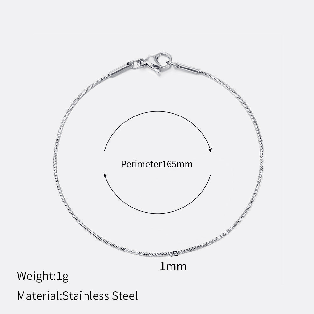 Nischendesign-Titan-Schlangenknochenarmbänder für Damen aus Stahl