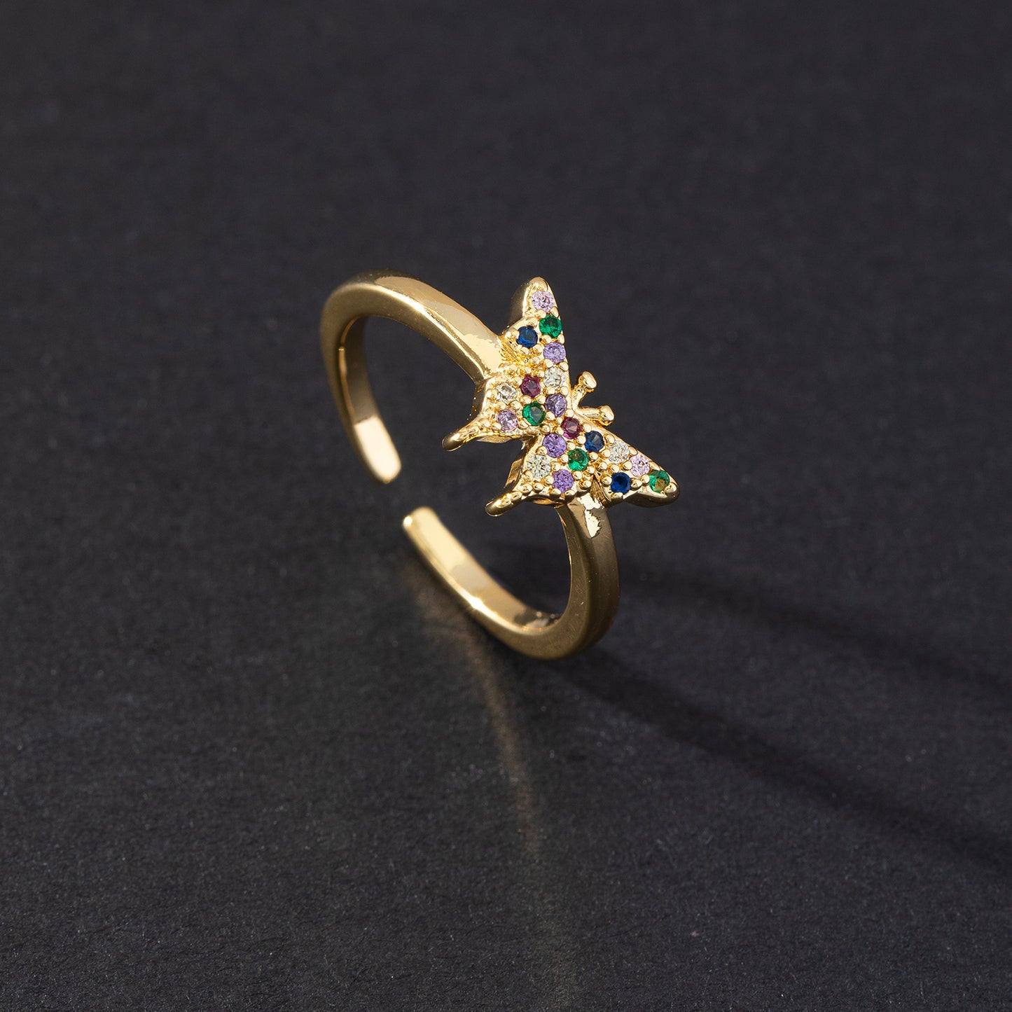 Ornament Affordable Luxury Style Double Zircon Female Rings