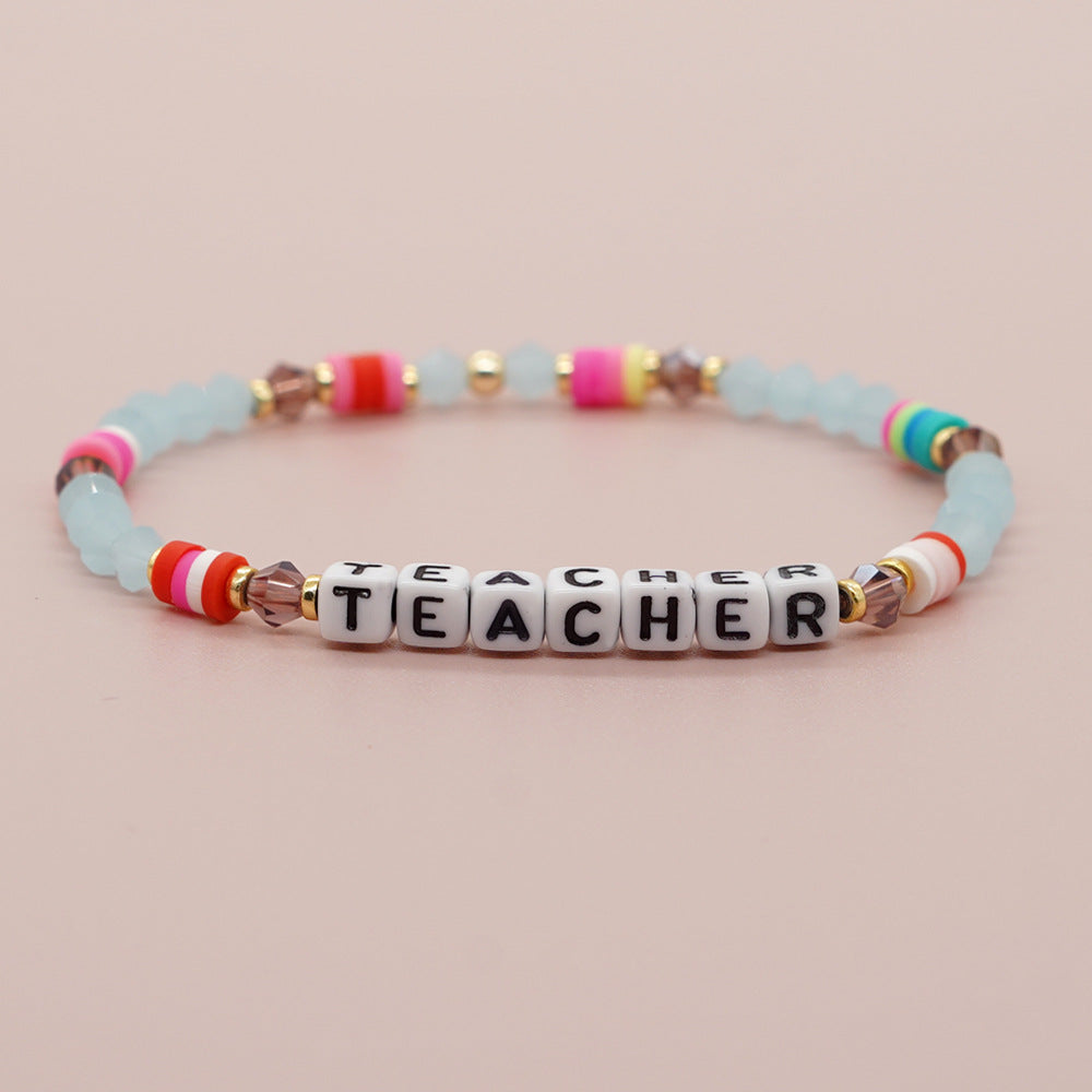 Perlen bunte Polymer Clay Kristall handgefertigte Armbänder