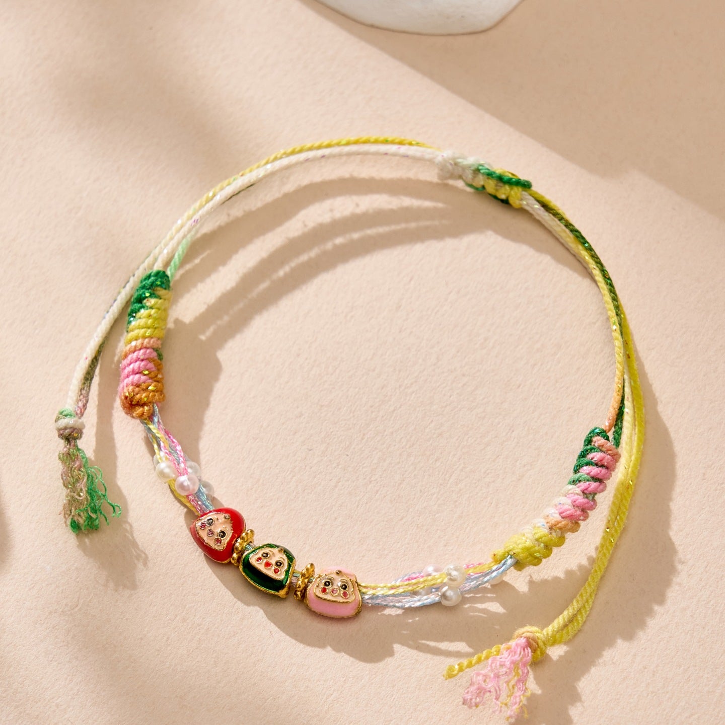 Children's Colorful Rope Treasure Small Carrying Strap Bracelets