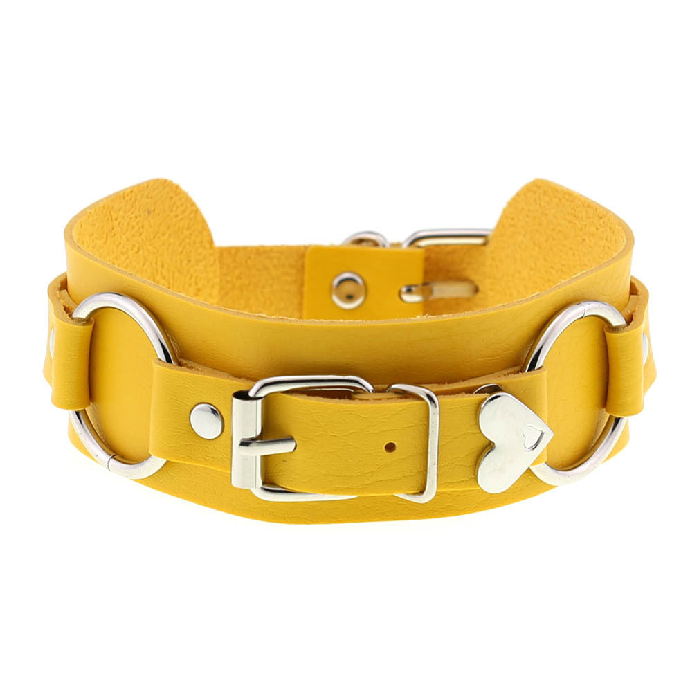 Colliers de ceinture personnalisés en cuir punk Heart Love