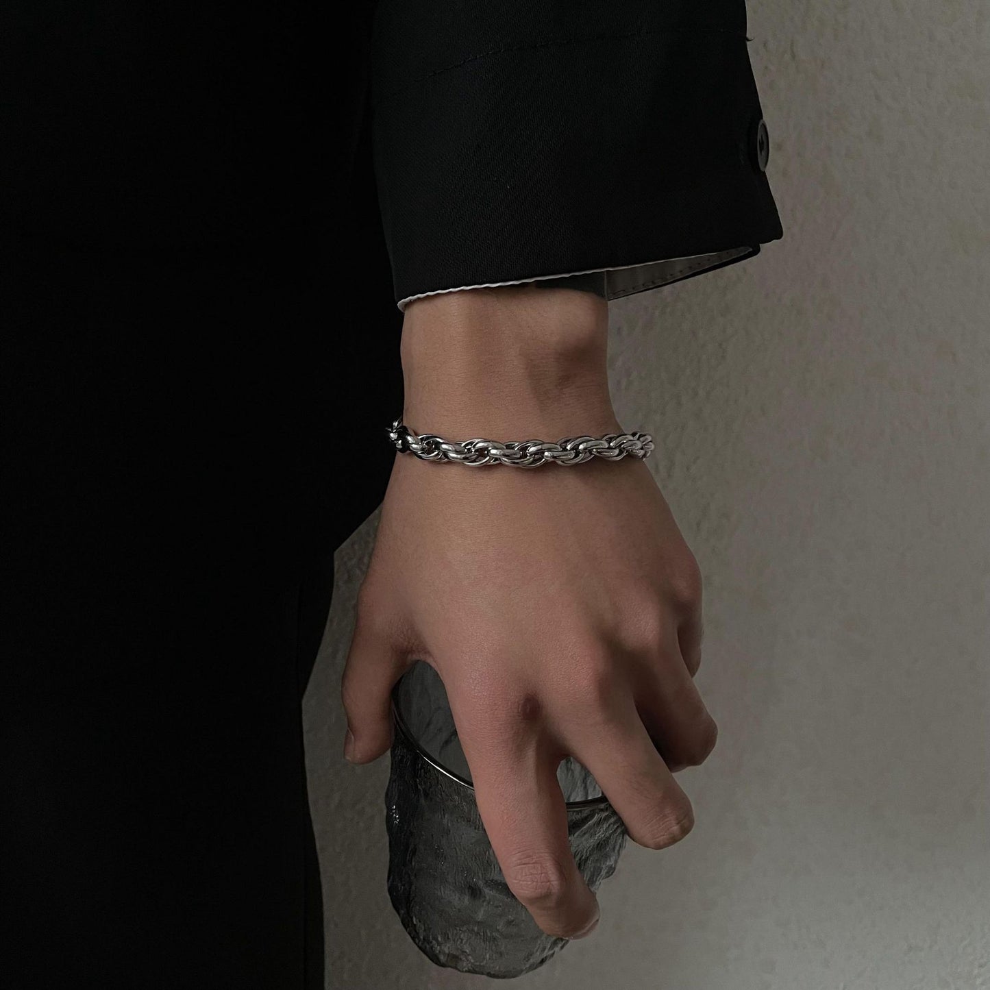 Damen & Herren & Retro handgefertigte gewebte Twisted Hip Hop Twin Accessoires Simplicity Armbänder