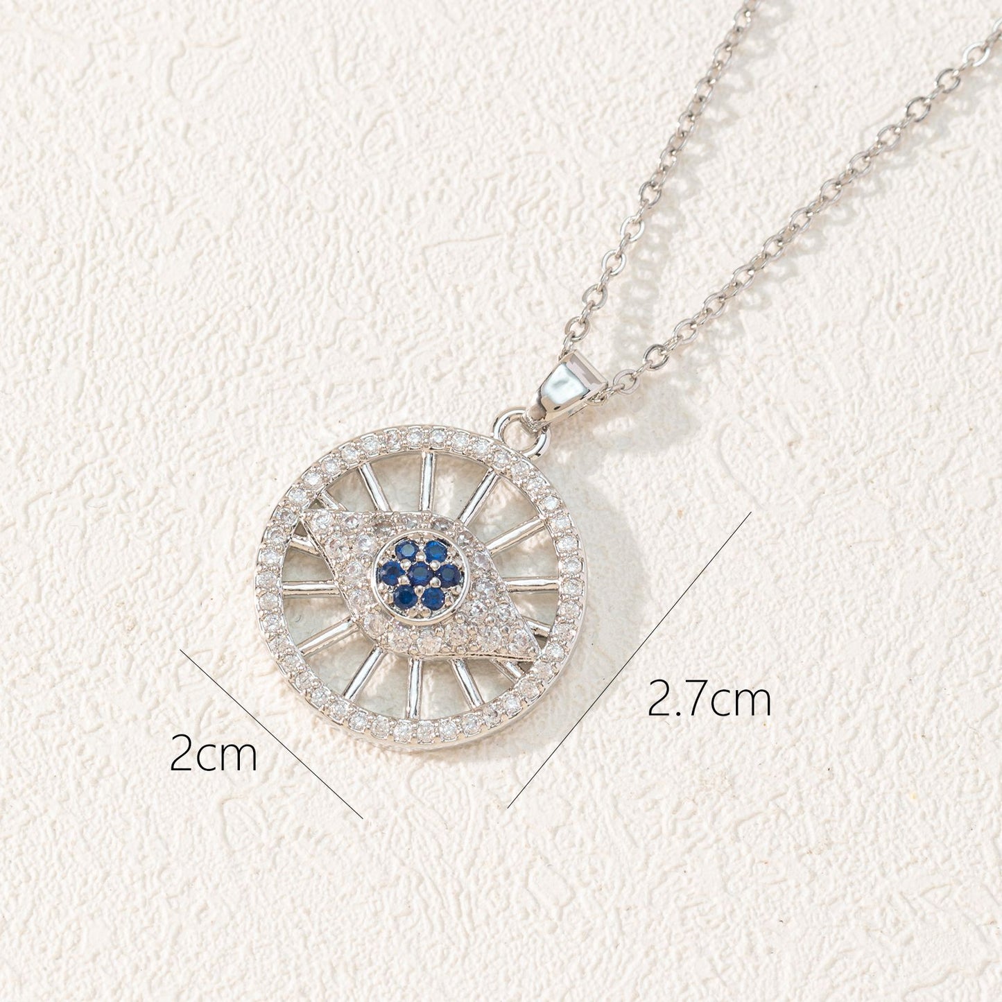 Style Fashion Dripping Zircon Eye Pendant Necklaces