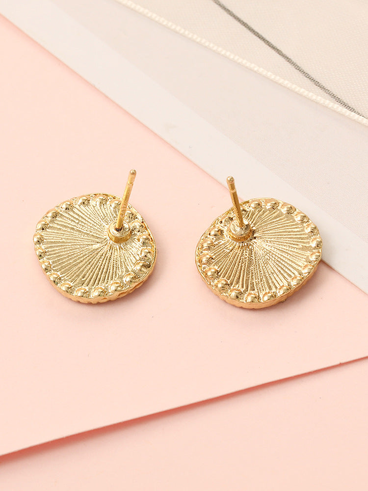 Women's Simple Square Letter High-grade Micro Inlaid Zircon Exquisite Light Earrings